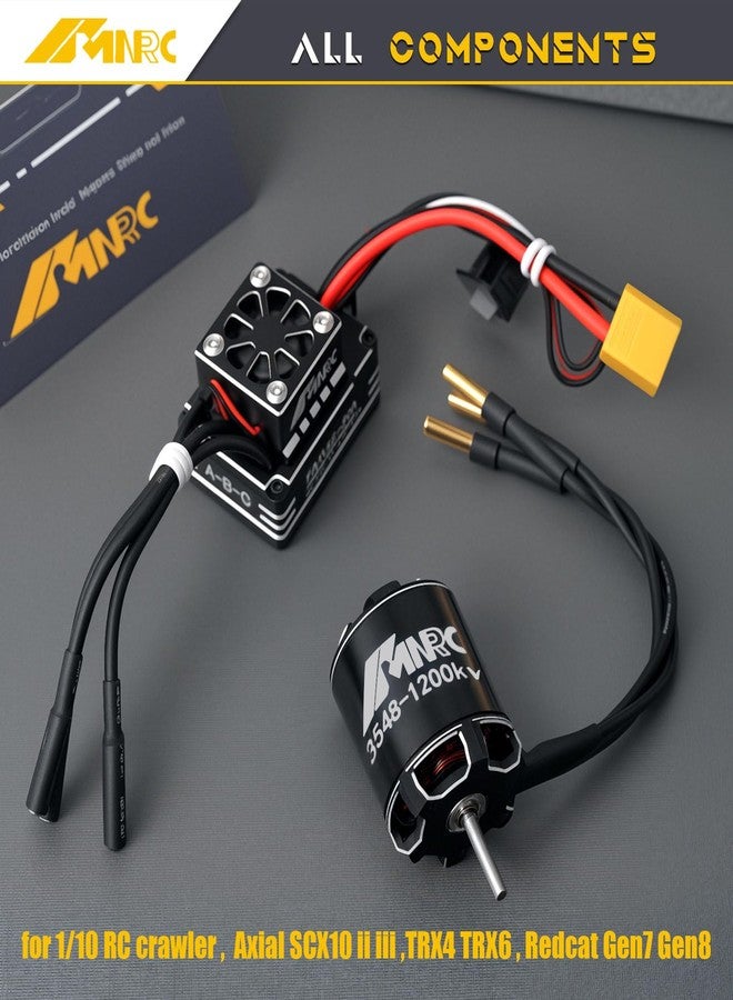 NMNRC 3548 1200kv Brushless Motor & 80A Brushless ESC for 1/10 Axial SCX10 II III TRX4 TRX6 Redcat Gen7 Gen8 RC Crawler Series Upgrades Part - Image 2